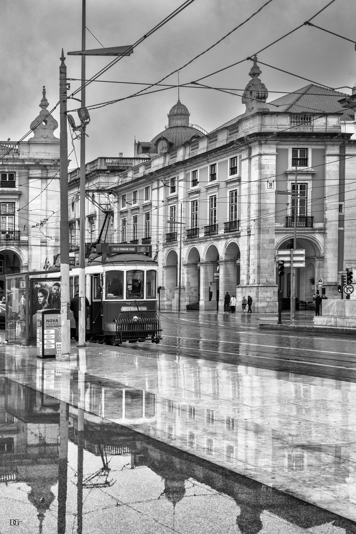 Regenwetter in Lissabon