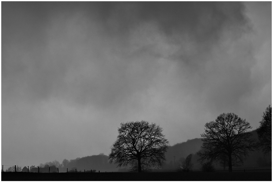 Regenwetter ist Schwarzweiß-Wetter