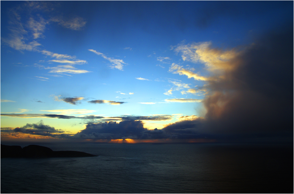 Regenwolke am Nordkap