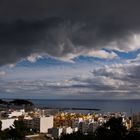 Regenwolke über Santa Eularia des Riu