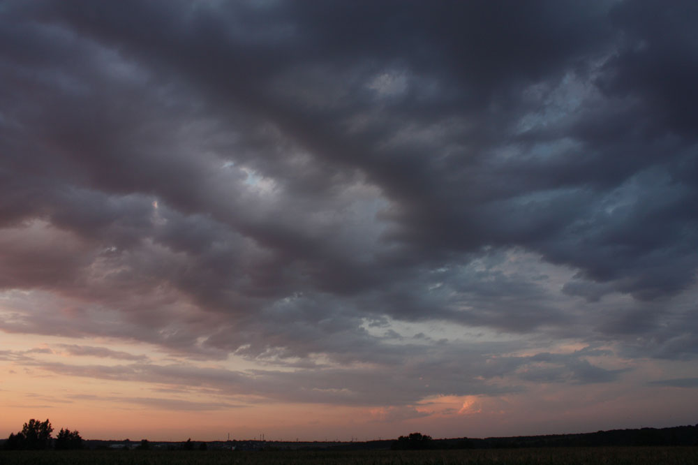 Regenwolken am Abend