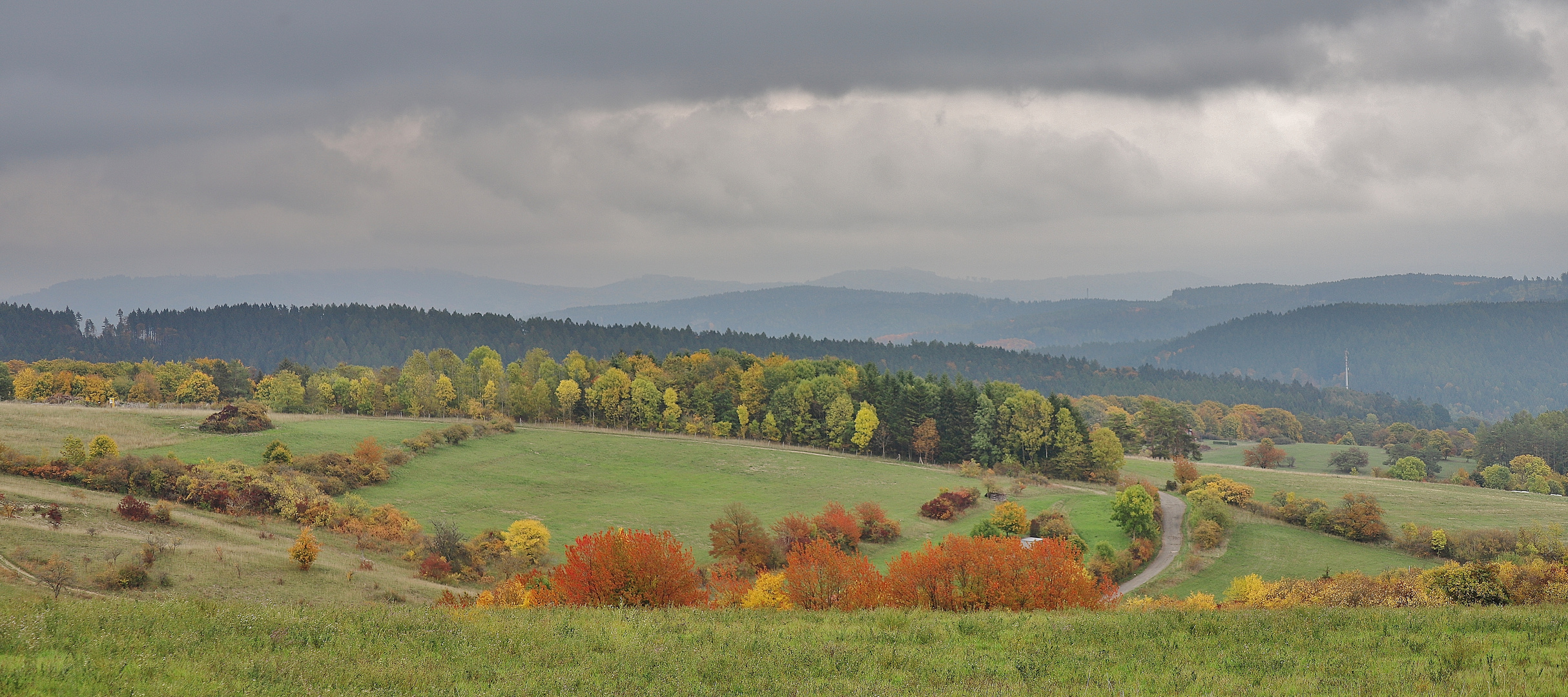 Regenwolken über dem Thüringer Wald