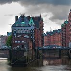 Regenwolken über der Speicherstadt