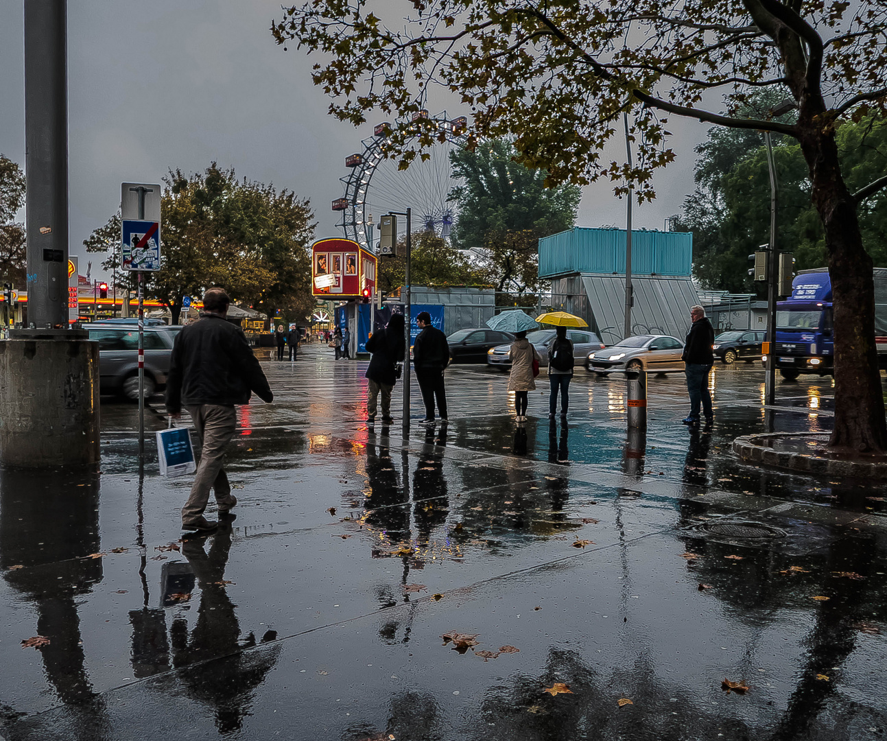 Regenzeit am Praterstern