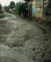 Regenzeit in einer Nicaraguanischen Stadt