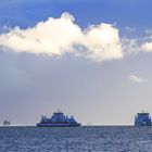 reger Fährbetrieb vor Dagebüll Hafen