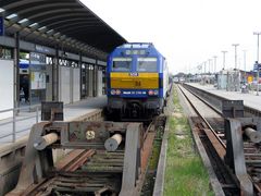 Regiozug im Bahnhof Sylt