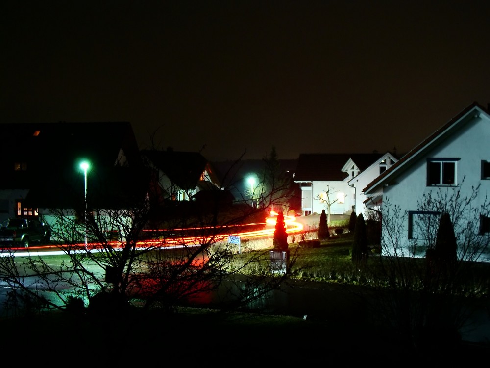 Regnerische Winternacht in Waldshut-Tiengen