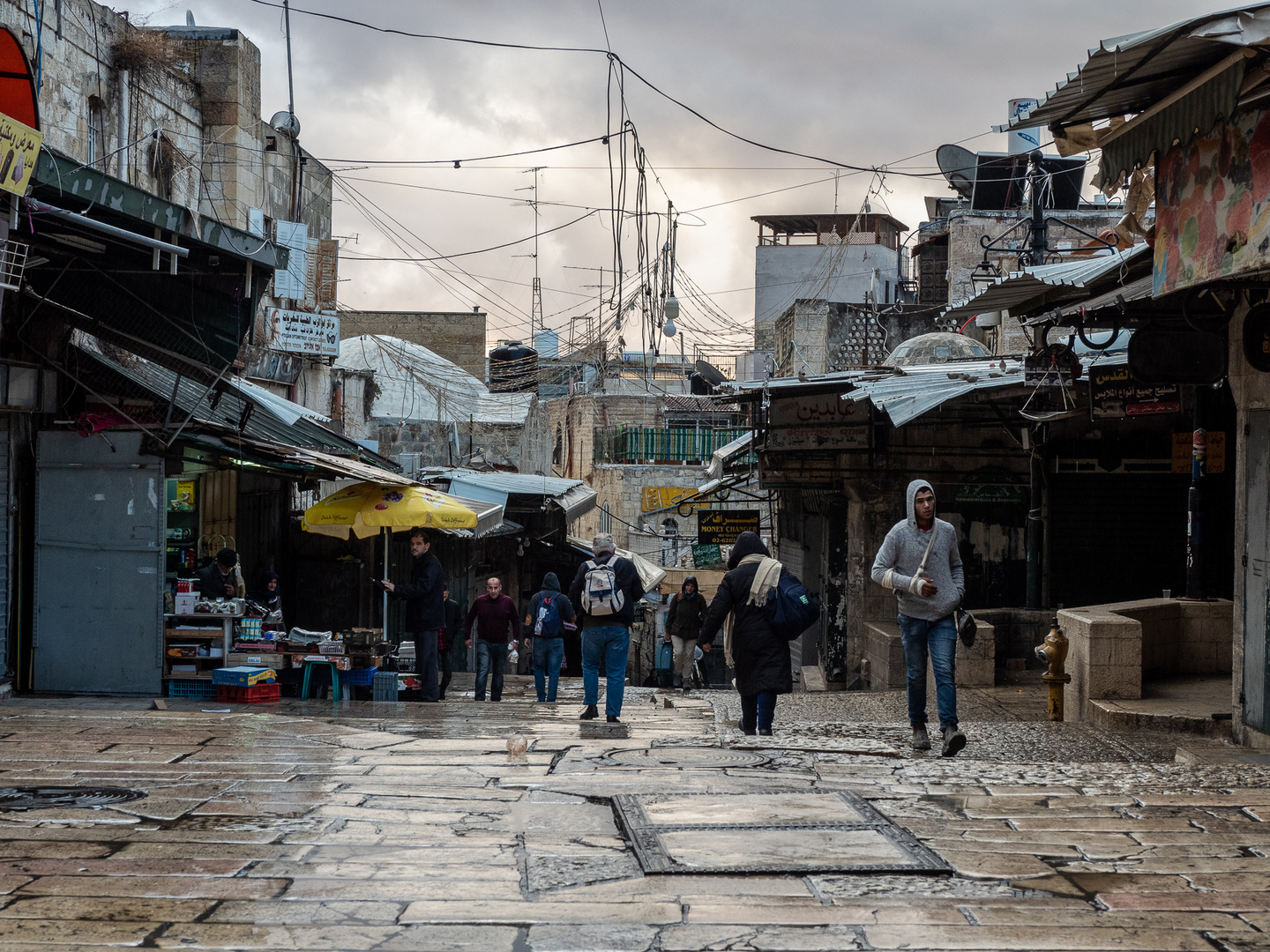 Regnerischer Morgen in Jerusalem