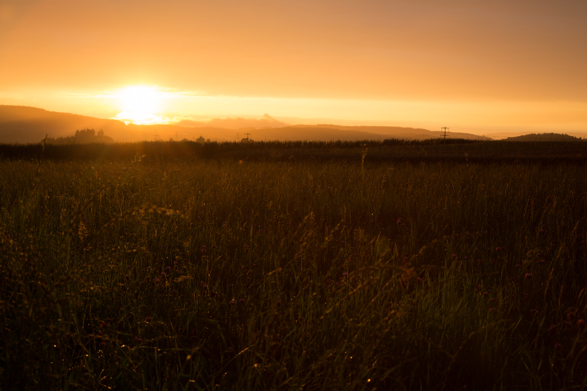 Regnerischer Sonnenuntergang