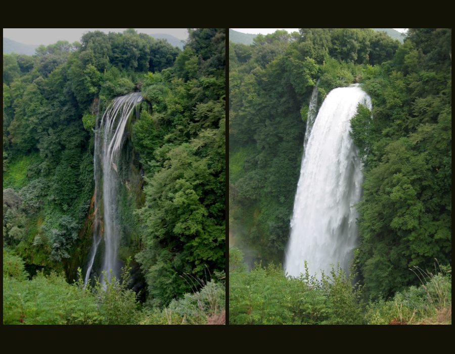 Regulierbarer Wasserfall