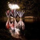 Reichsparteitagsgebäude bzw. Kolosseum Nürnberg mit Feuerwerk