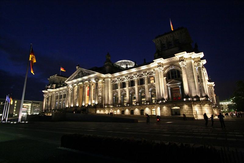 Reichstag am Abend.