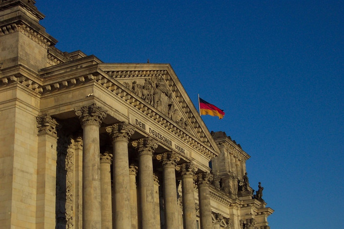 Reichstag in Blau