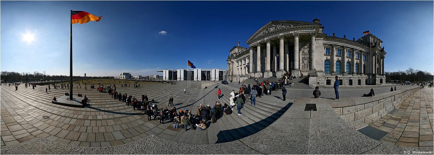 Reichstags-Schlange (Panorama)