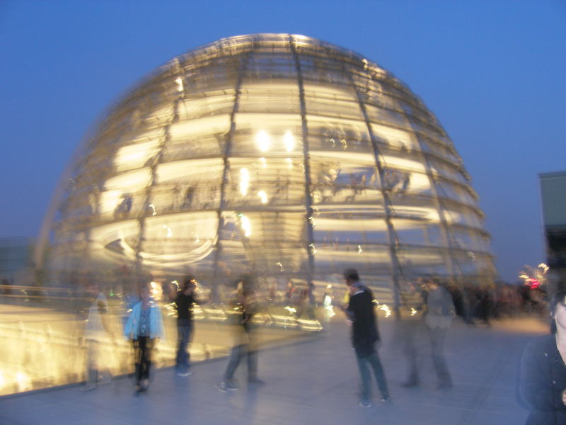 Reichtstag seine kuppel bei nacht