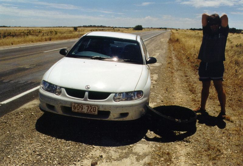 Reifenpanne am Stuart - Highway