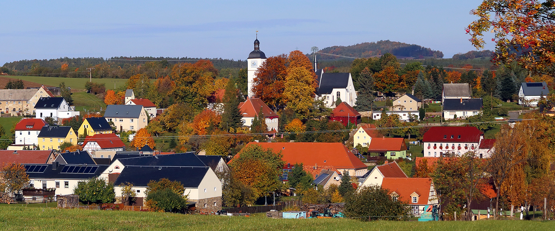 Reinhardsgrimma im Osterzgebirge mit einer berühmten Kirche...