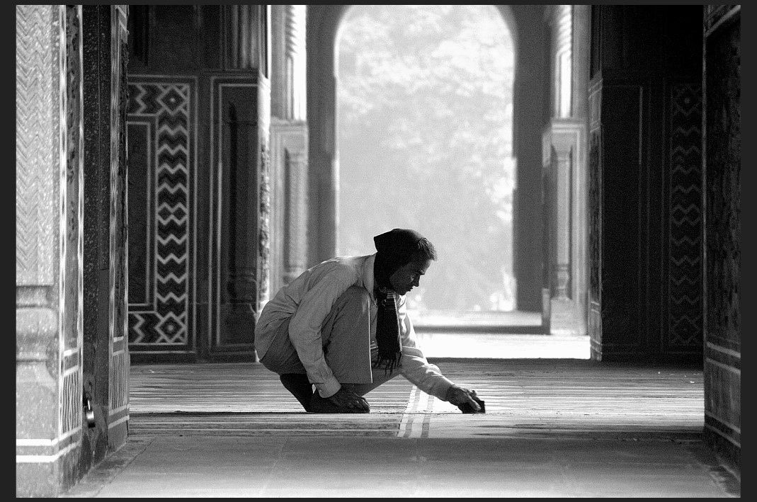 Reise Mann sw Palast India sn-can-SW +Reisefotos India