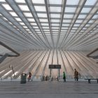 Reisende im Bahnhof Liège-Guillemins