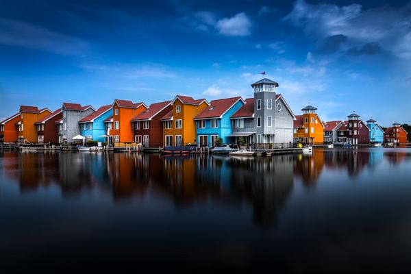 Reitdiephaven in Groningen, Holland