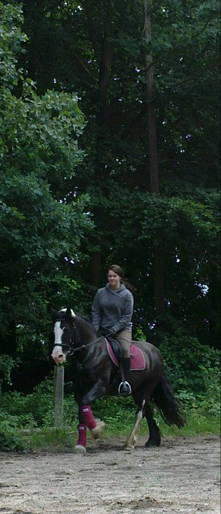 reiten im regen = nass