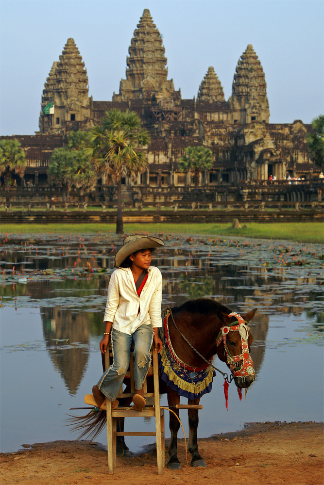 Reiten in Angkor Wat