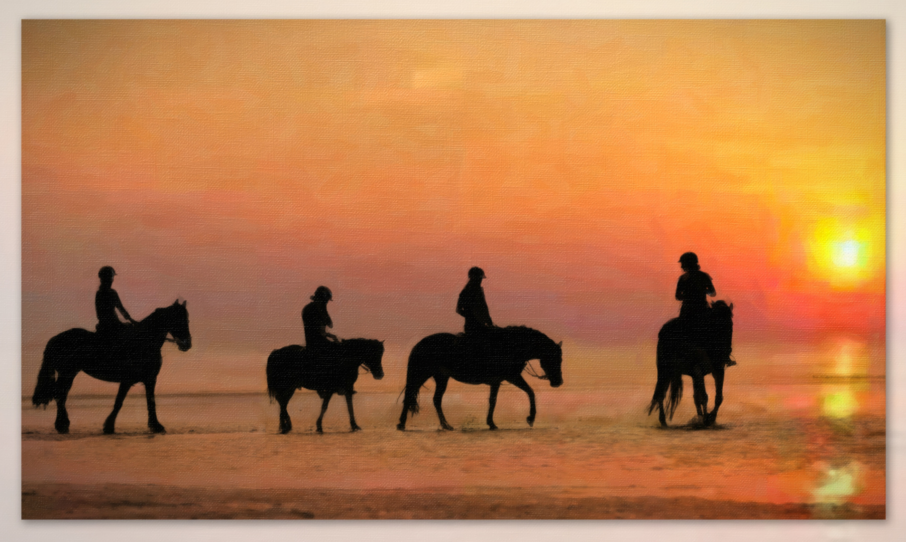 Reiten in den Sonnenuntergang