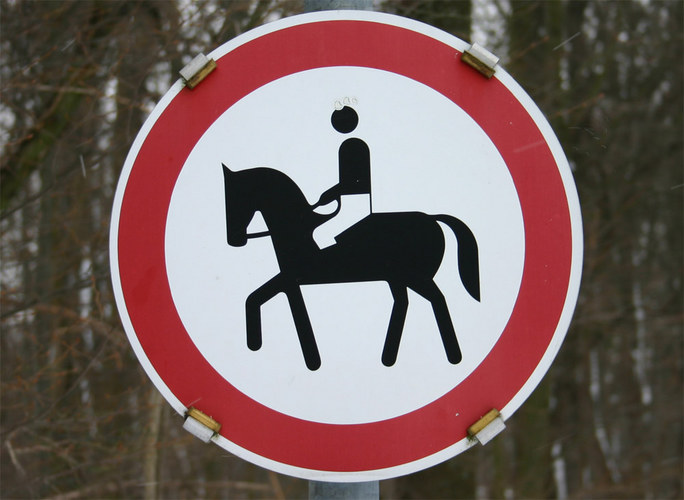 Reiten mit weissen Hosen verboten