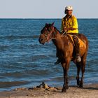 Reiter am Schwarzmeerstrand von Sfantu Gheorge