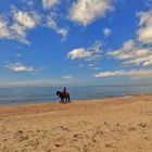 Reiter am Strand