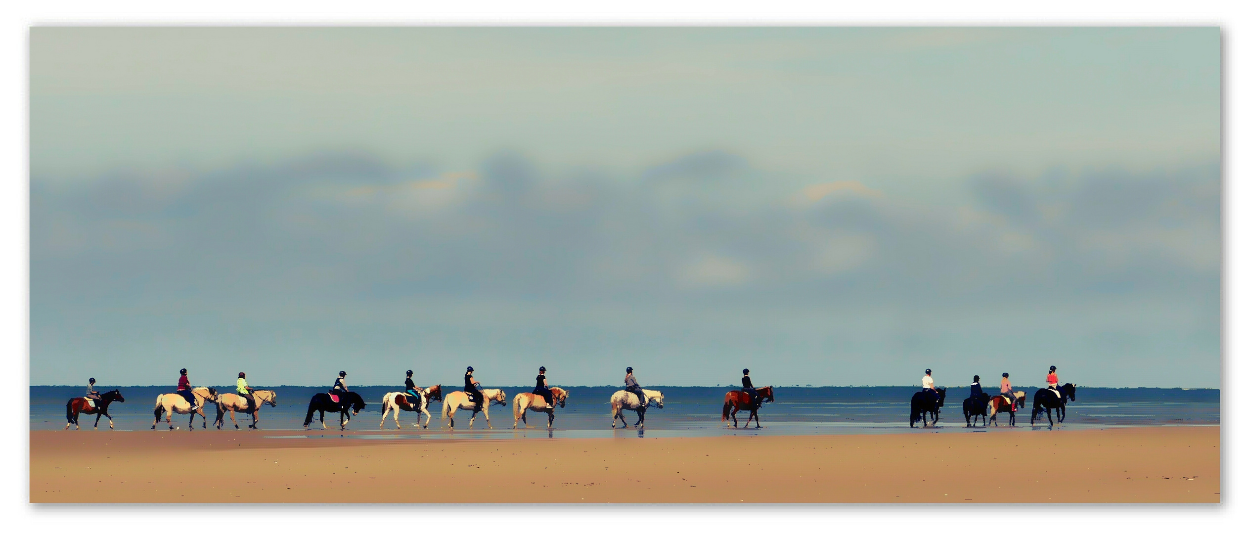 Reiter am Strand