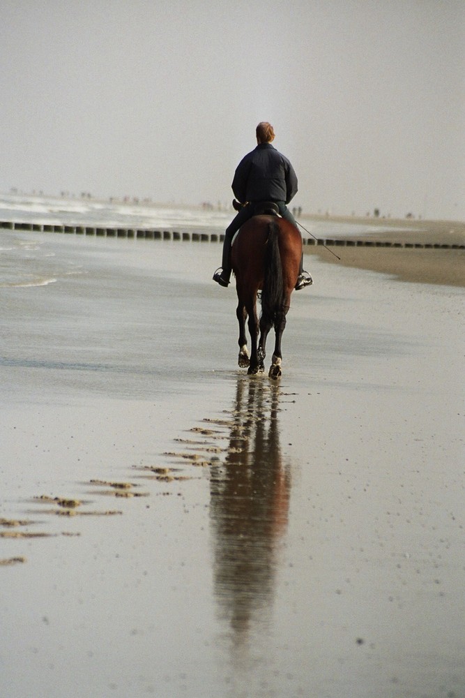 Reiter am Strand