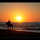 Reiter am Strand