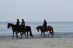 Reiter am Strand in Prerow