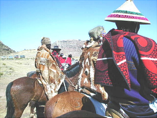 reiter auf dem Maseru Sun Hill