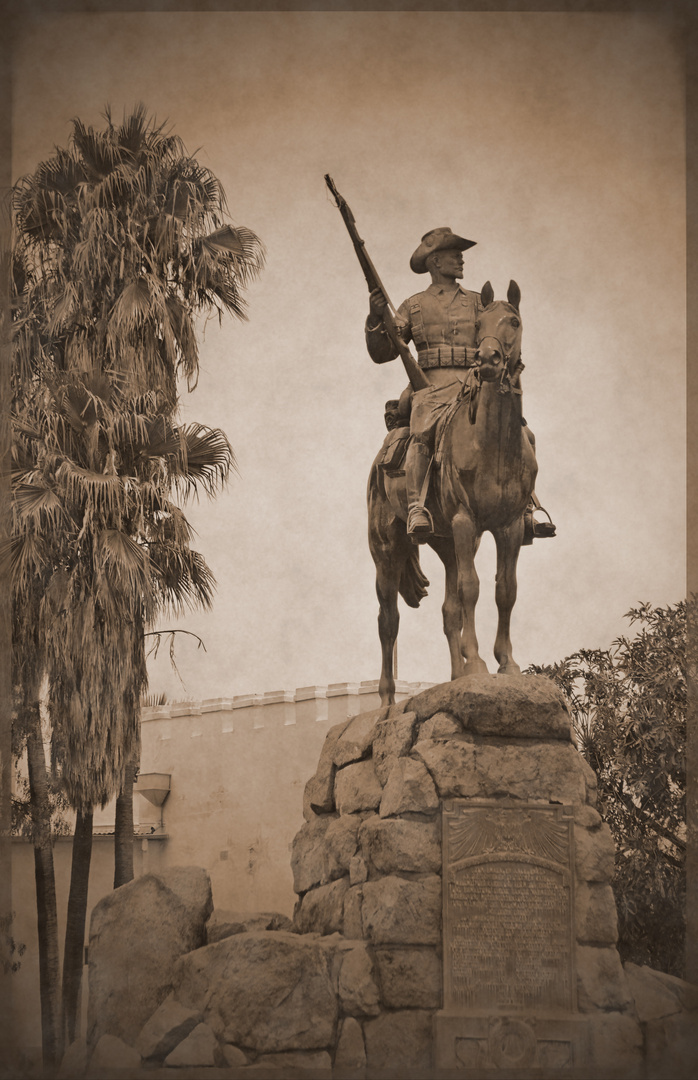 Reiterdenkmal Windhoek an seinem urprünglichen Platz