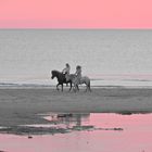 Reiterinnen am Strand