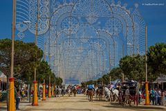 Reiterparcour bei der Feria in Chiclana