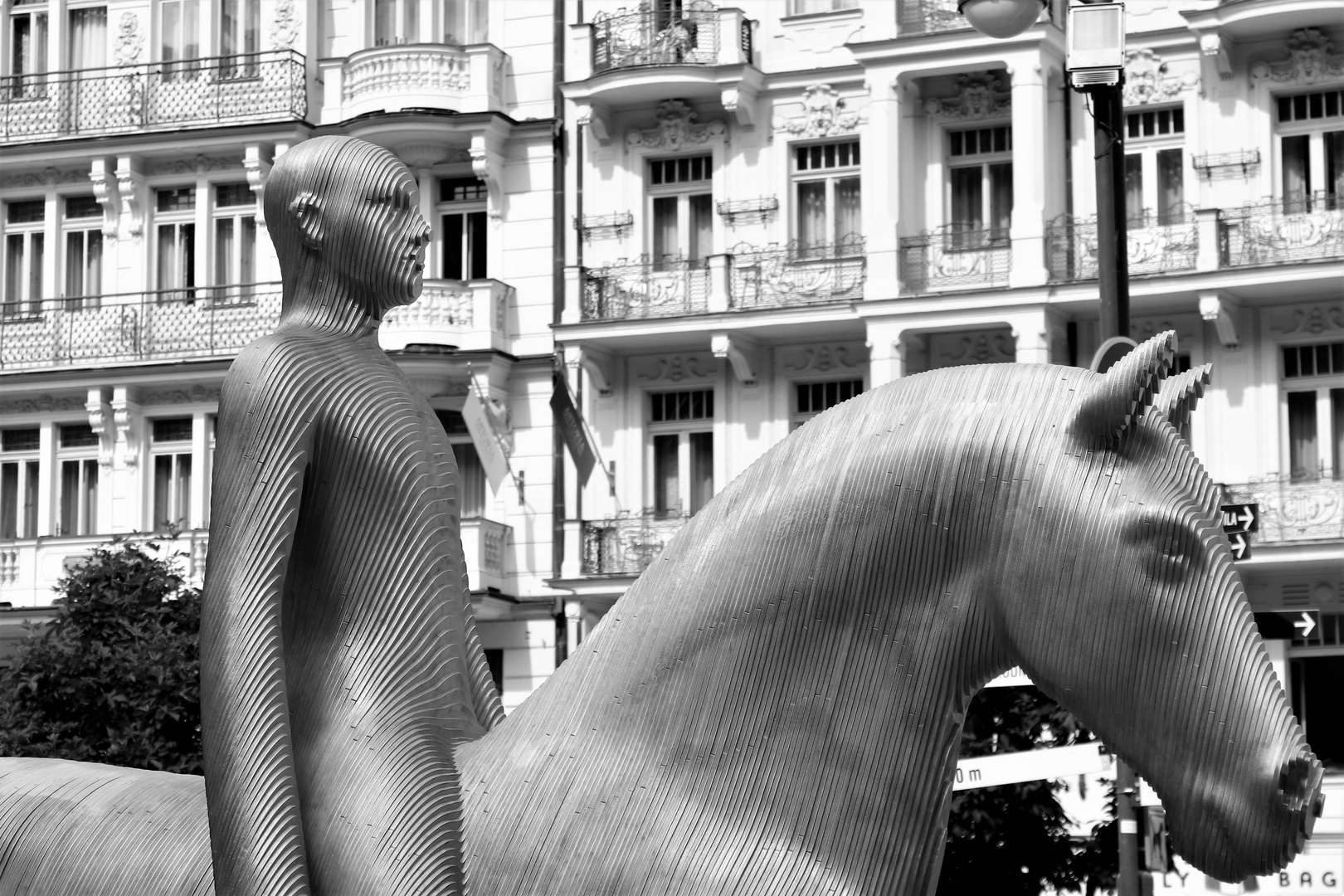 Reiterstatue in Karlsbad