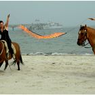 Reitvorführung am Strand bei Boltenhagen