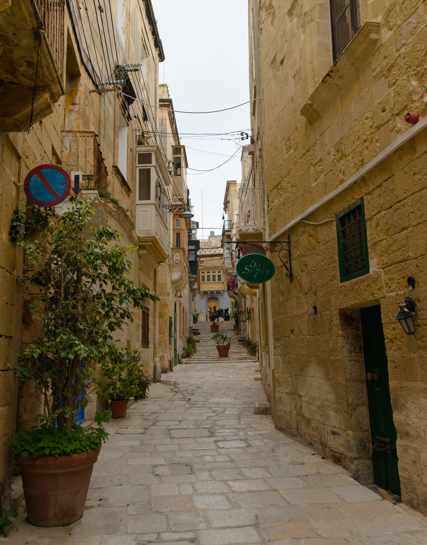 Reizvolle Gasse in Valetta