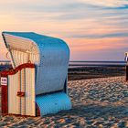 reizvolle Strandszene zur blauen Stunde