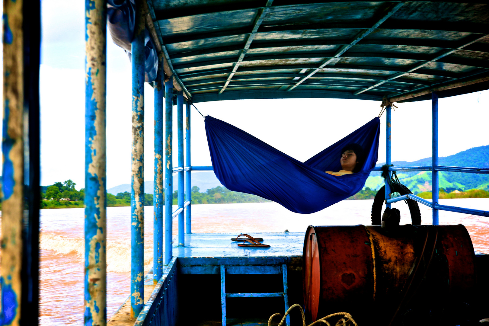 Relax on boat