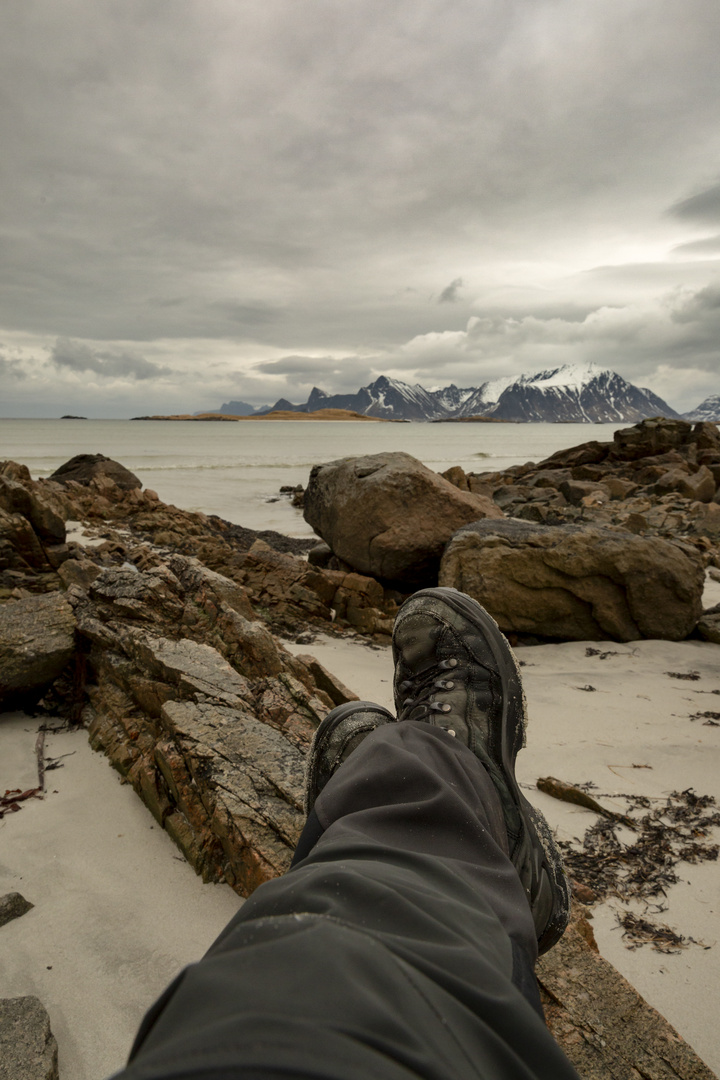 Relaxing at Ytresand Beach