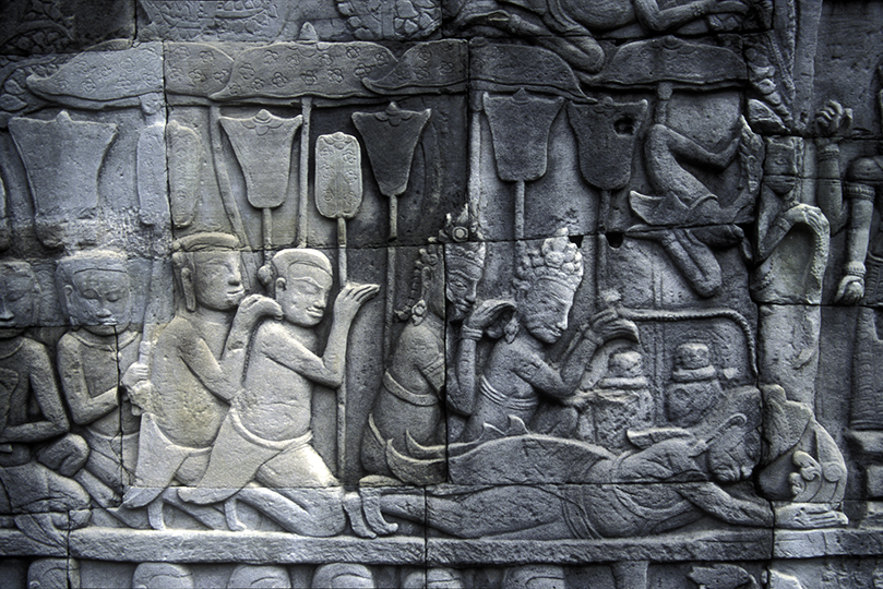 Relief am Bayontempel, Siem Reap, Kambodscha