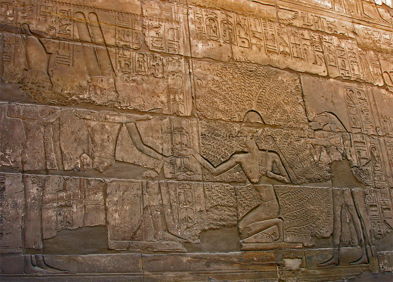 Relief im Karnaktempel (Luxor - Karnak), großer Säulensaal (Südwand)