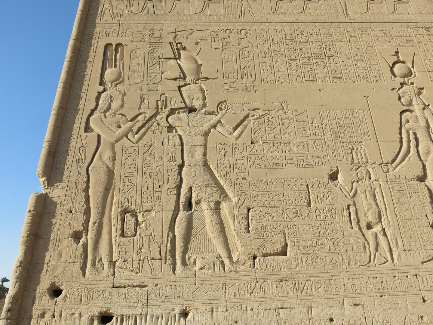 Relief of Cleopatra and her son Caesarion