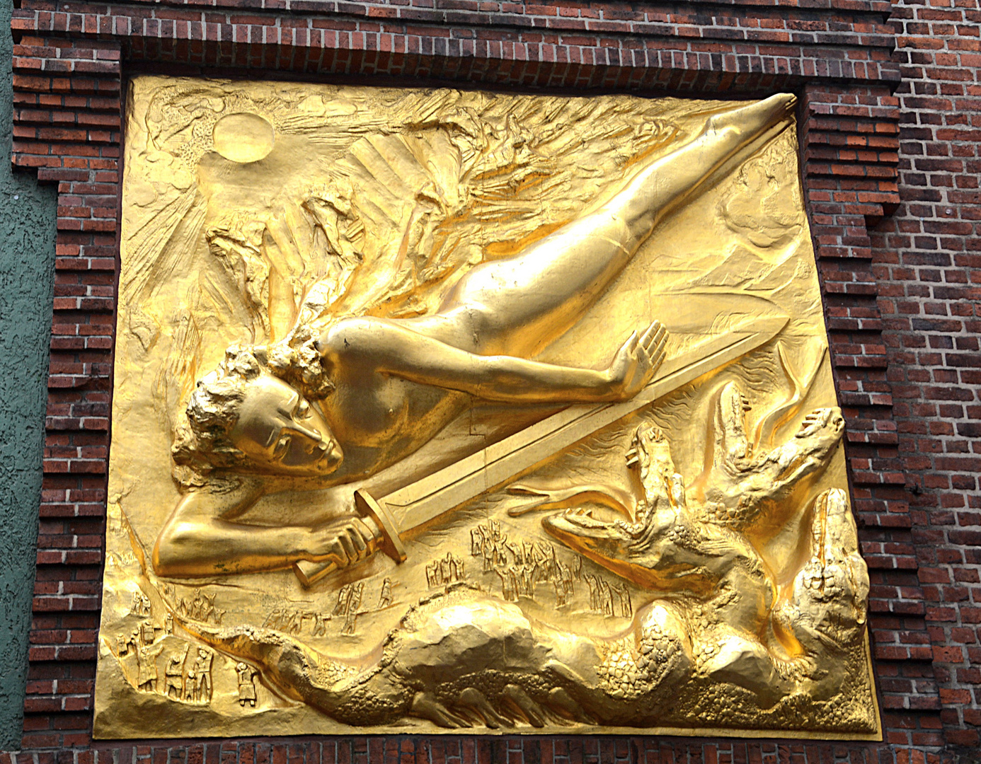 Relief über dem Eingang zur Roseliusgasse in Bremen