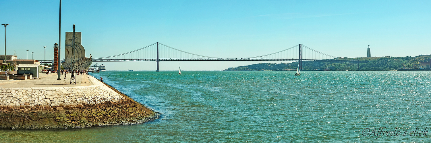 Reloaded-Lissabon Brücke über dem Tejo